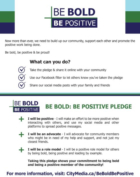 Be Bold:Be Positive Poster